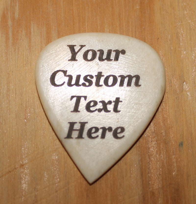 Custom and Personalized Hand Crafted Cow Bone Guitar Pick