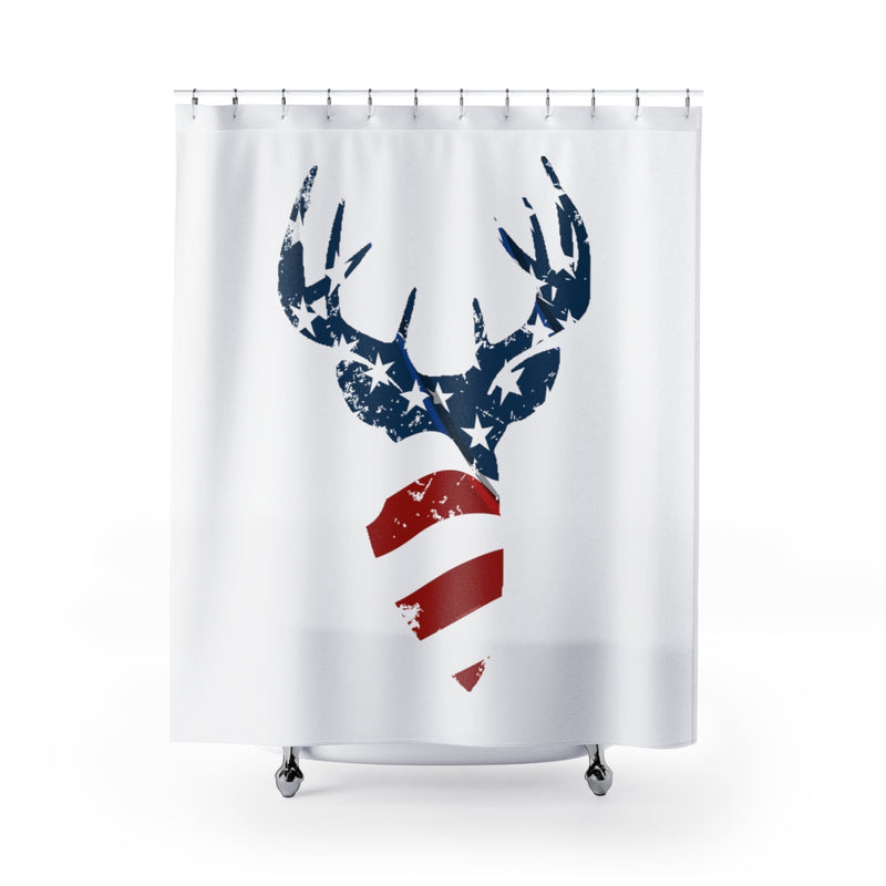 American Flag Buck Shower Curtain