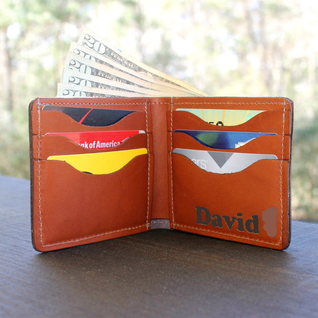 Men's Bifold Vertical Leather Wallet Pattern