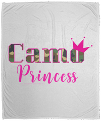 Large Camo Princess Micro Fleece Blanket