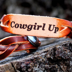 Cowgirl Up Leather Braided Bracelet