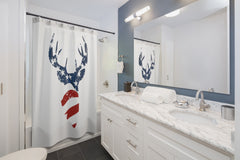 American Flag Buck Shower Curtain