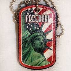 Freedom - Lady Liberty Dog Tag Necklace