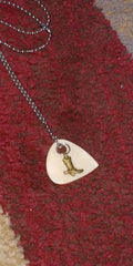 Country Girl Boots Spurs Hand Crafted Guitar Pick Necklace