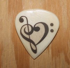 Music Note Heart Hand Crafted Guitar Pick