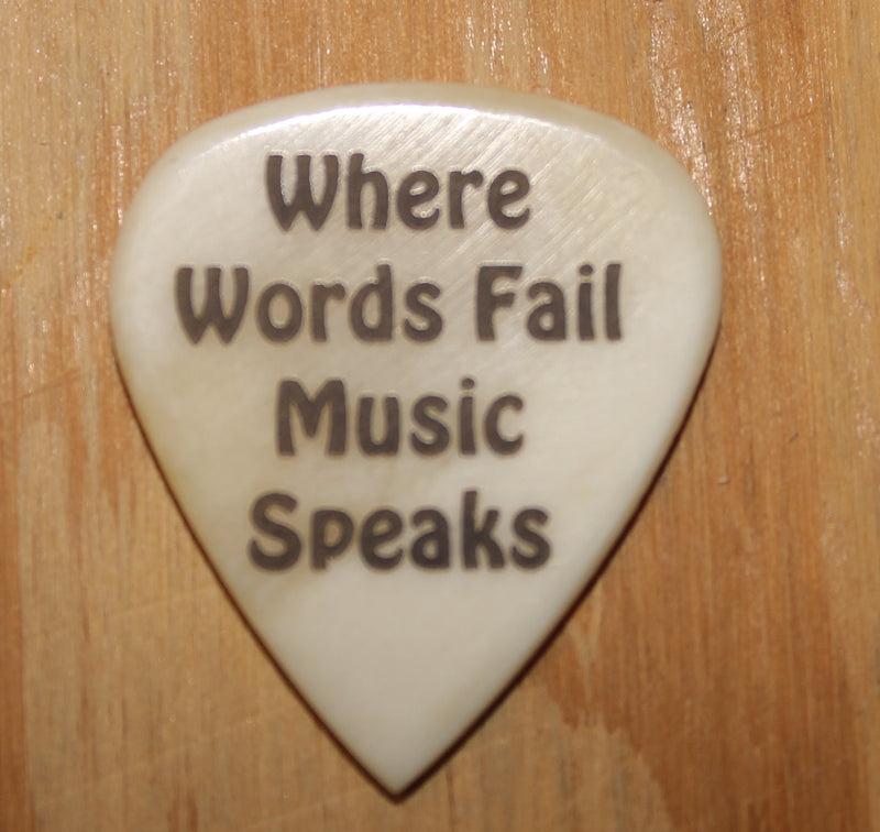 Music Speaks Hand Crafted Guitar Pick