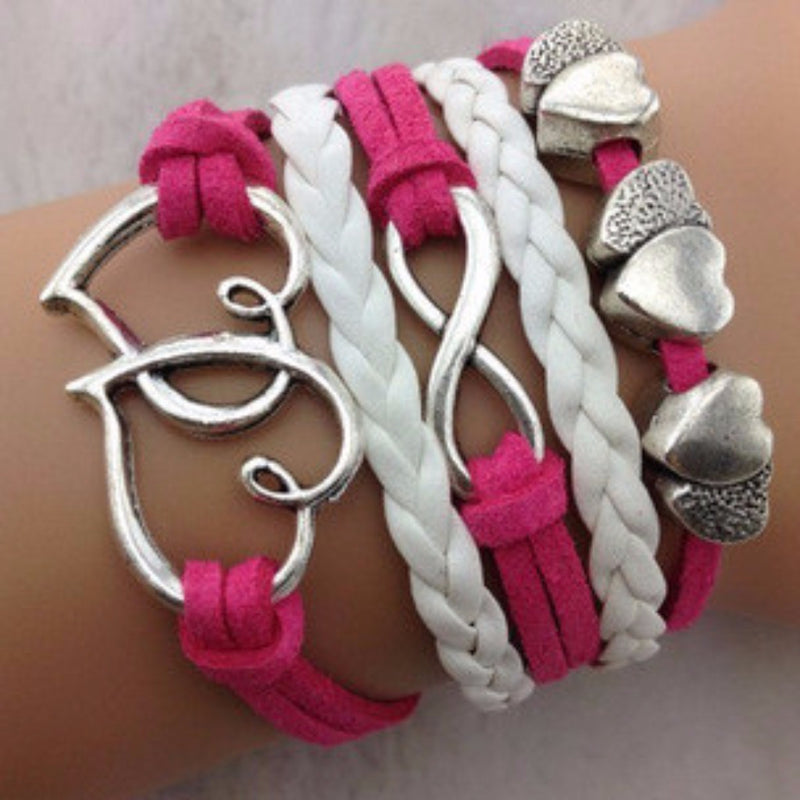 Stacked Pink & White Bracelet