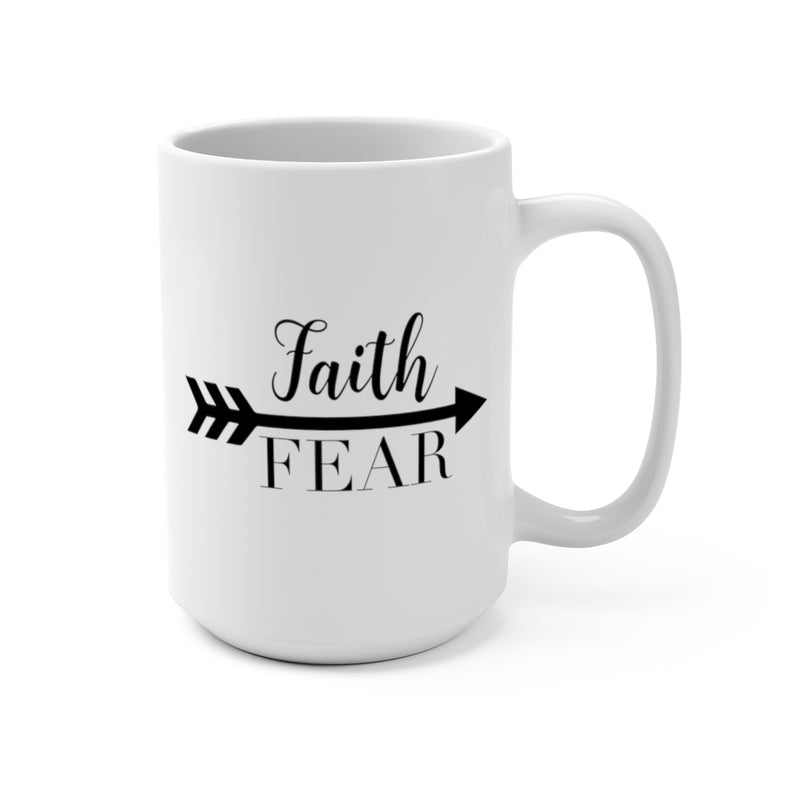 Faith Over Fear Arrow Mug