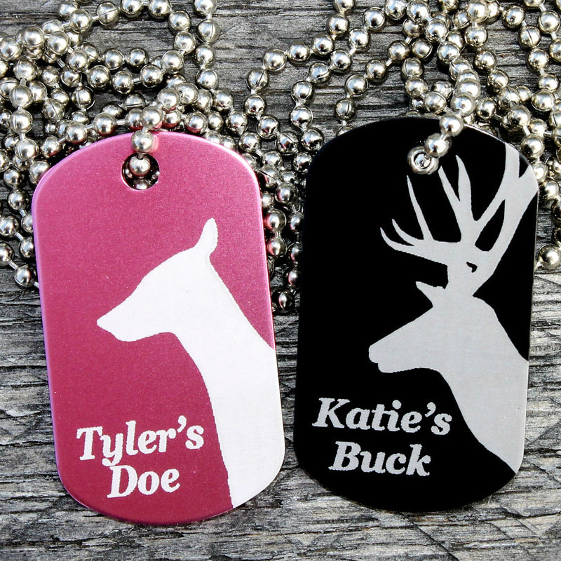 Her Buck and His Doe Dog Tags