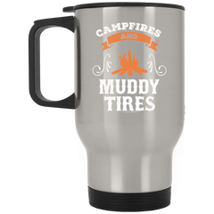 Campfires and Muddy Tires Travel Mug