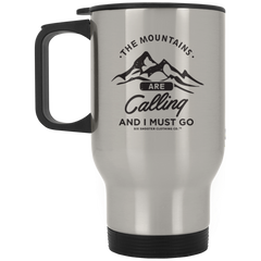 The Mountains are Calling and I Must Go Travel Mug