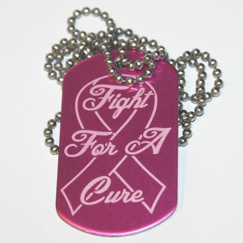 Fight for a Cure Dog Tag Necklace