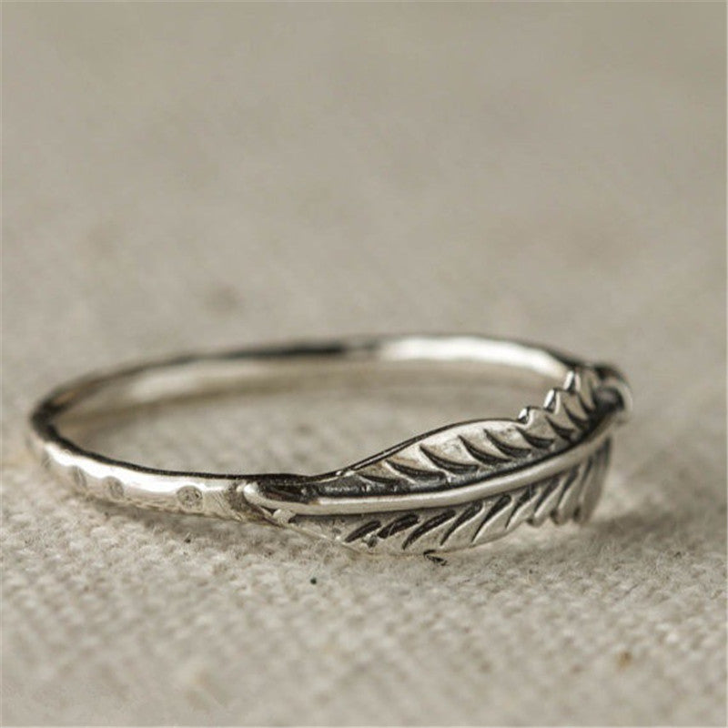 Six Shooter Heritage Feather Ring Vintage Sterling Silver
