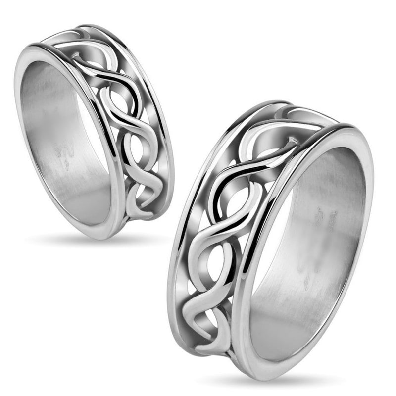 Stainless Steel Infinity Love Wedding Ring