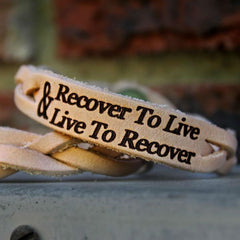Live to Recover Leather Bracelet