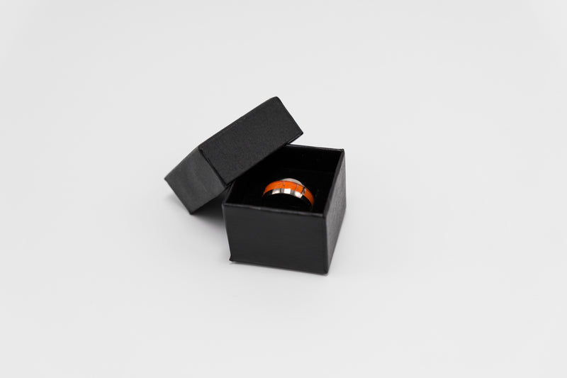 Realtree Blaze Orange Camo Titanium Wedding Ring