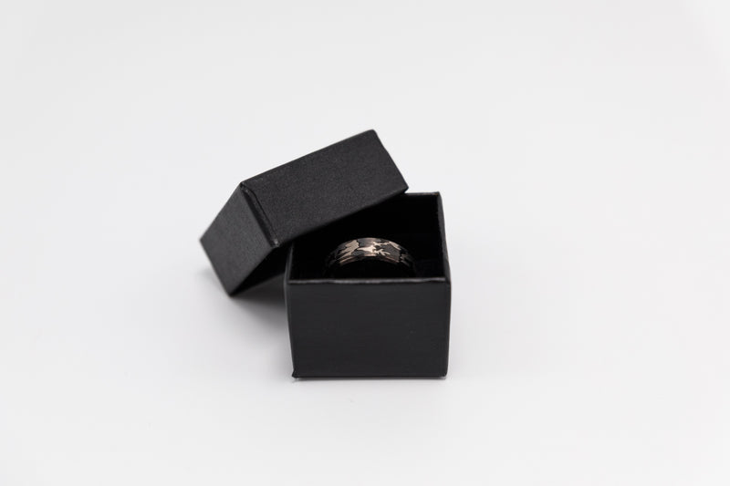 Black Camo Stainless Steel Wedding Ring