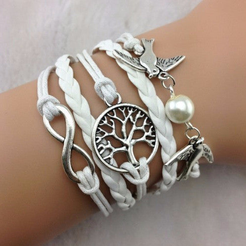 Birds, Wishing Tree & Infinity White Stacked | Six Shooter Gifts