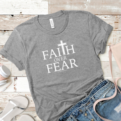 Women's Faith Over Fear Cross Tee