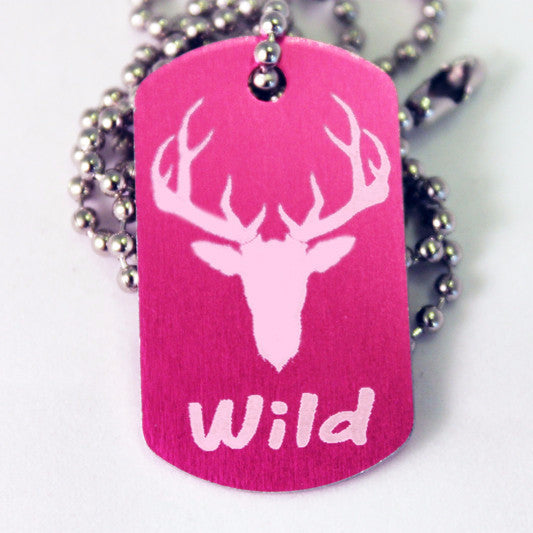 Buck Wild Dog Tag Necklace