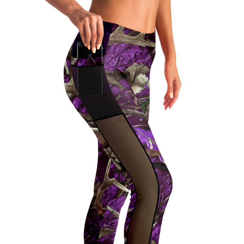 Camo & Country Women's Purple Camo Mesh Pocket Leggings