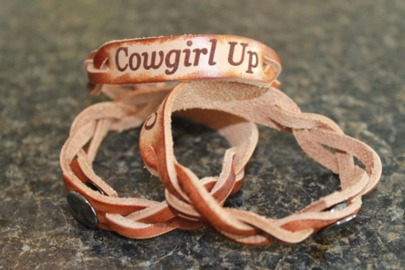 Cowgirl Up Leather Braided Bracelet