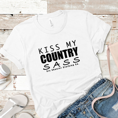 Women's Kiss My Country Sass Tee