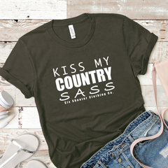 Women's Kiss My Country Sass Tee